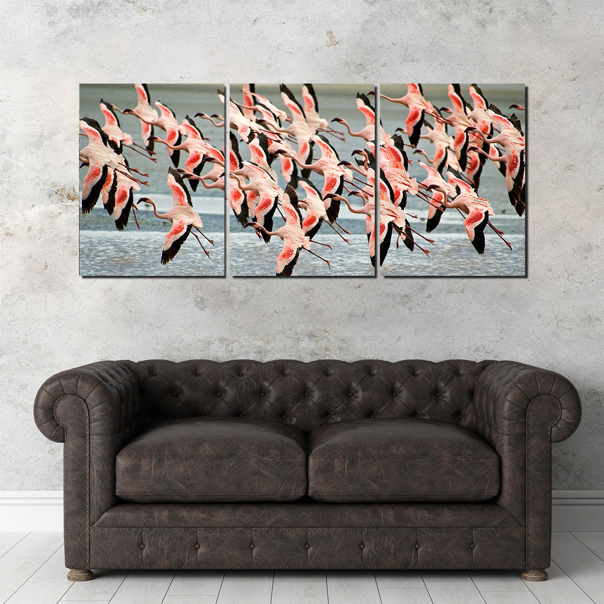 Flamingo's in Tanzania Wall Art