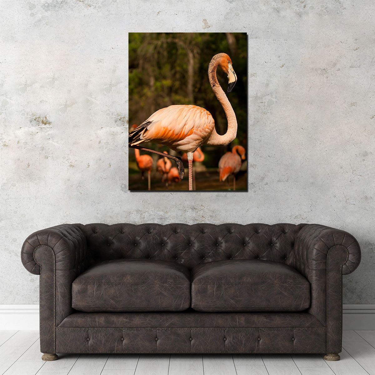 Flamingo Acrobat Wall Art