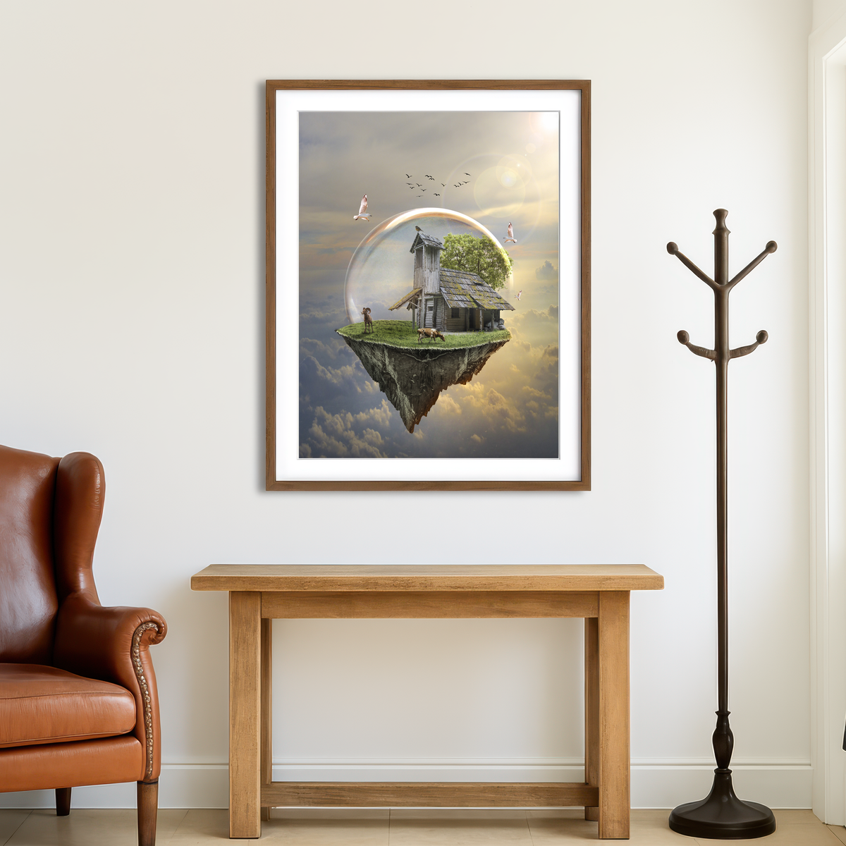 AUTO-MOCKUP ROOM | Floating Island Wall Art