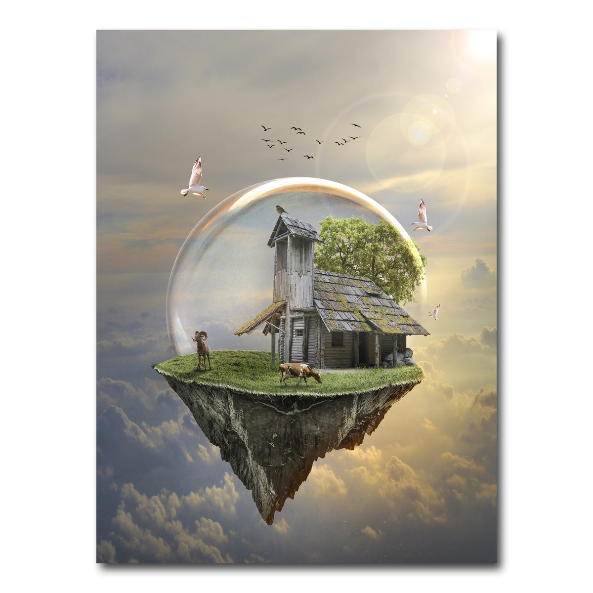 AUTO-MOCKUP WHITE | Floating Island | 1 Piece | Gallery Wrap Canvas | group=3x4