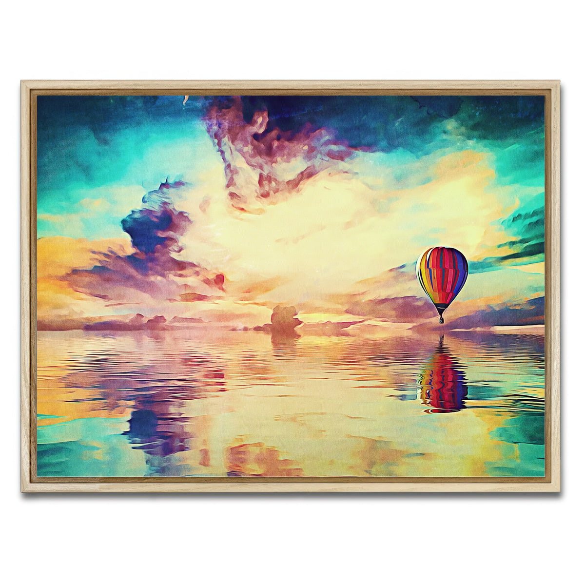 AUTO-MOCKUP WHITE | Floating away | 1 Piece | Natural Framed Canvas | group=4x3