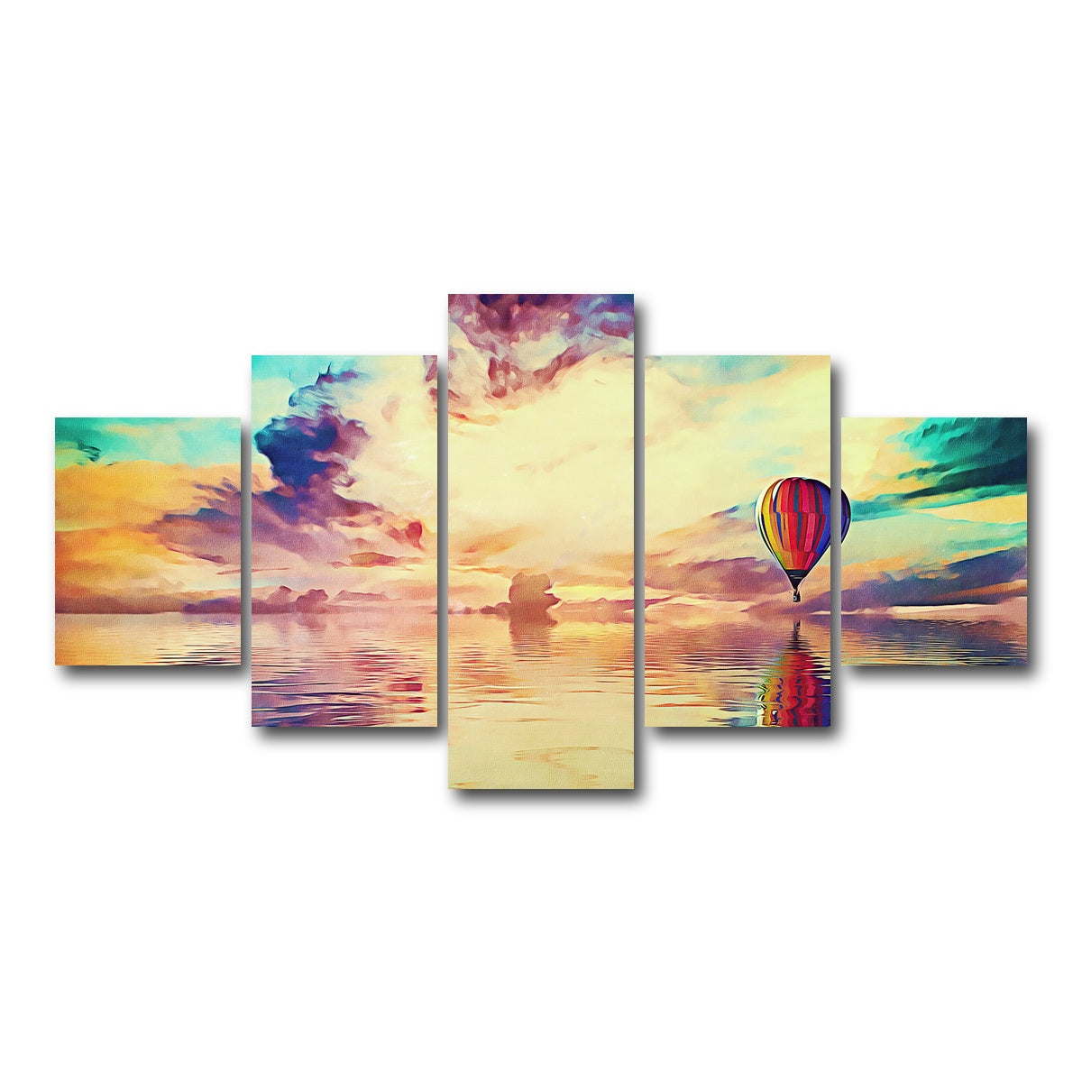 AUTO-MOCKUP WHITE | Floating away | 5 Piece | Gallery Wrap Canvas | group=5_short