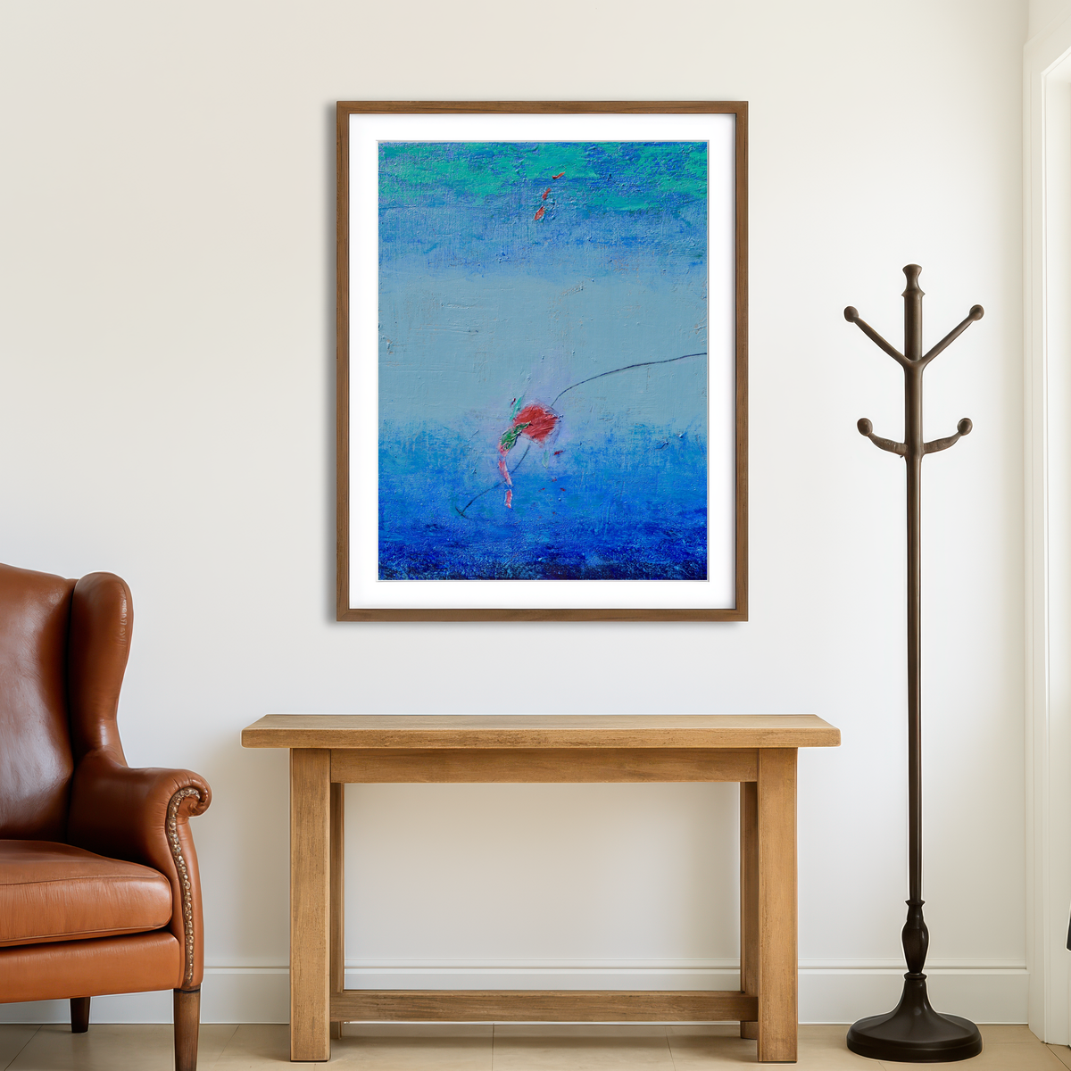 AUTO-MOCKUP ROOM | Floating in Blue Wall Art