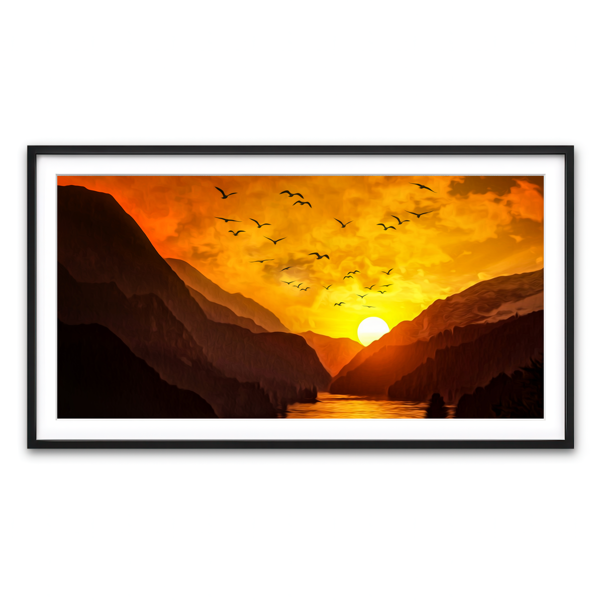 Framed Print 2x1 Black