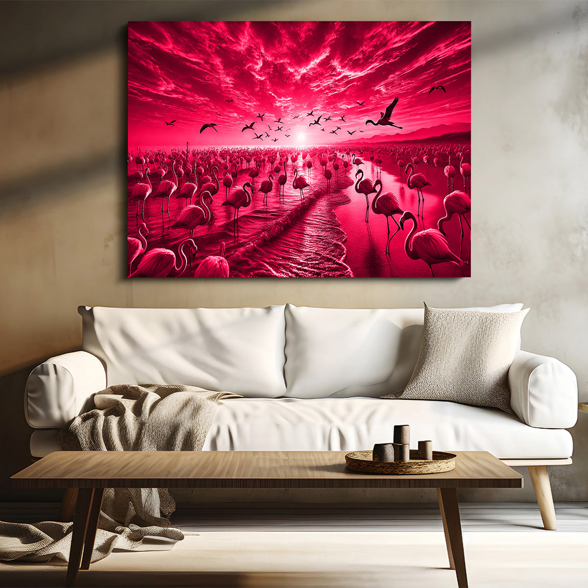 Flock of Flamingos Wall Art