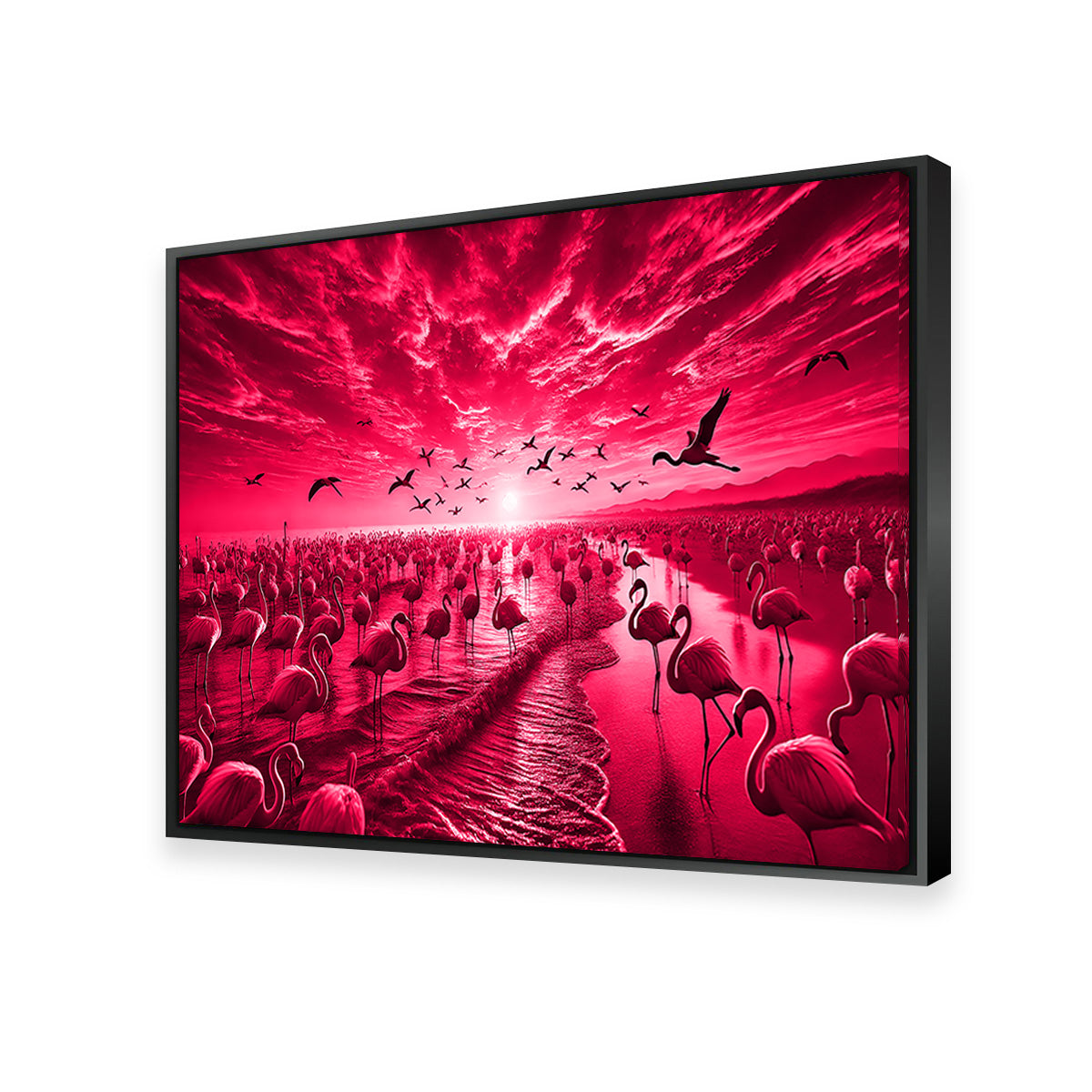 Flock of Flamingos Wall Art