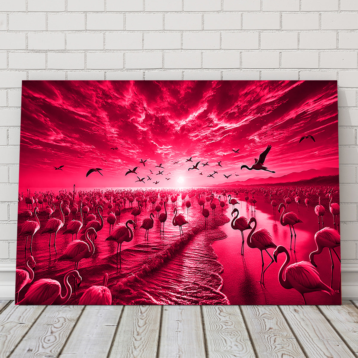 Flock of Flamingos Wall Art