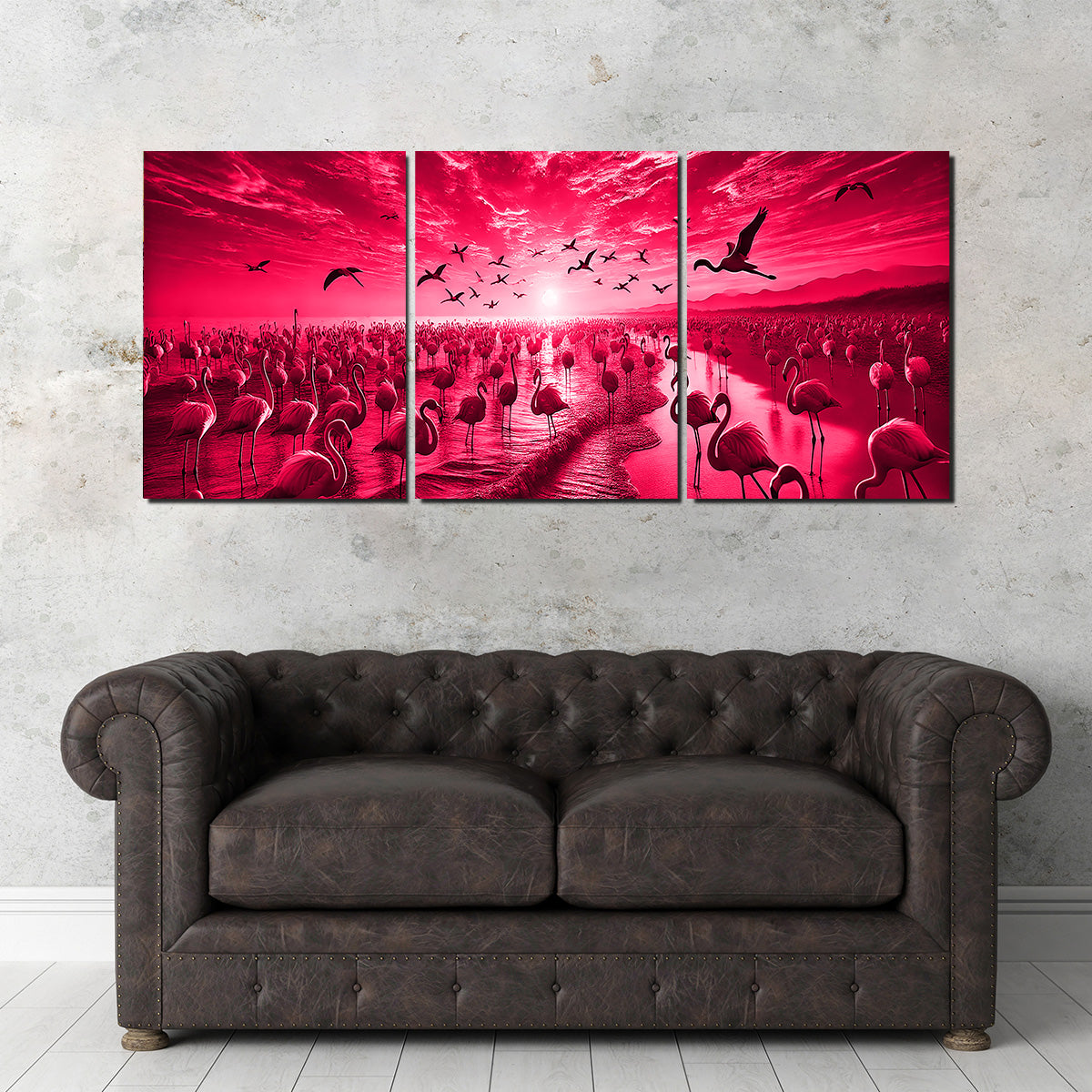 Flock of Flamingos Wall Art