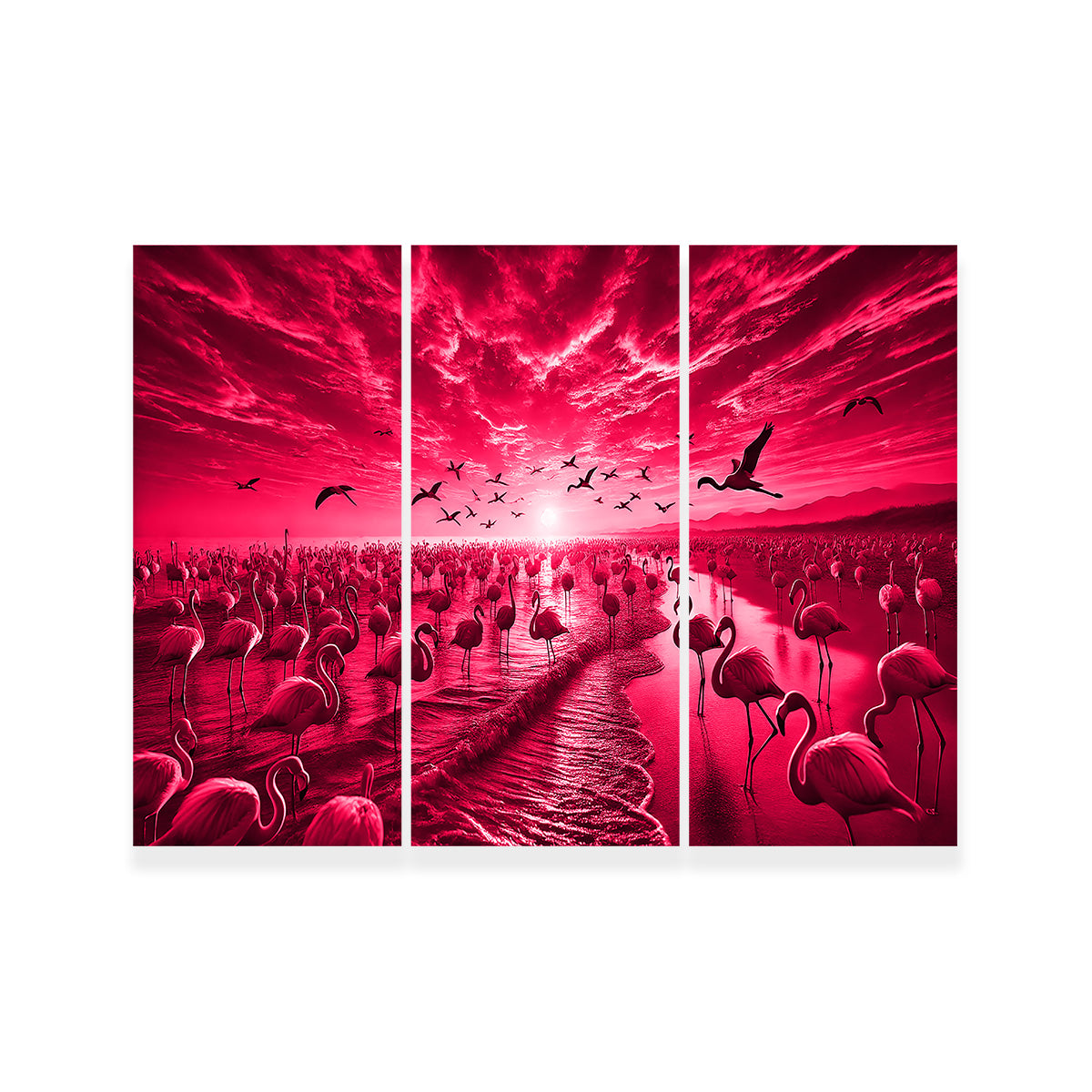 Flock of Flamingos Wall Art