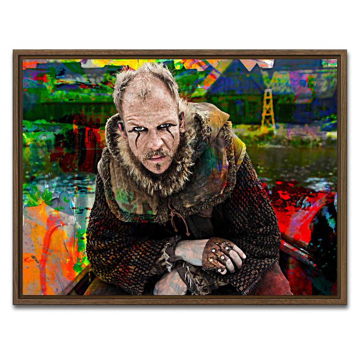 AUTO-MOCKUP WHITE | Floki | 1 Piece | Walnut Framed Canvas | group=4x3
