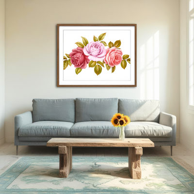 AUTO-MOCKUP ROOM | Floral Bouquet Wall Art