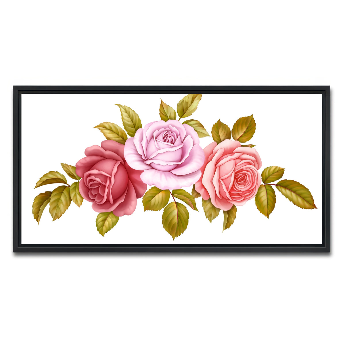 AUTO-MOCKUP WHITE | Floral Bouquet | 1 Piece | Black Framed Canvas | group=2x1
