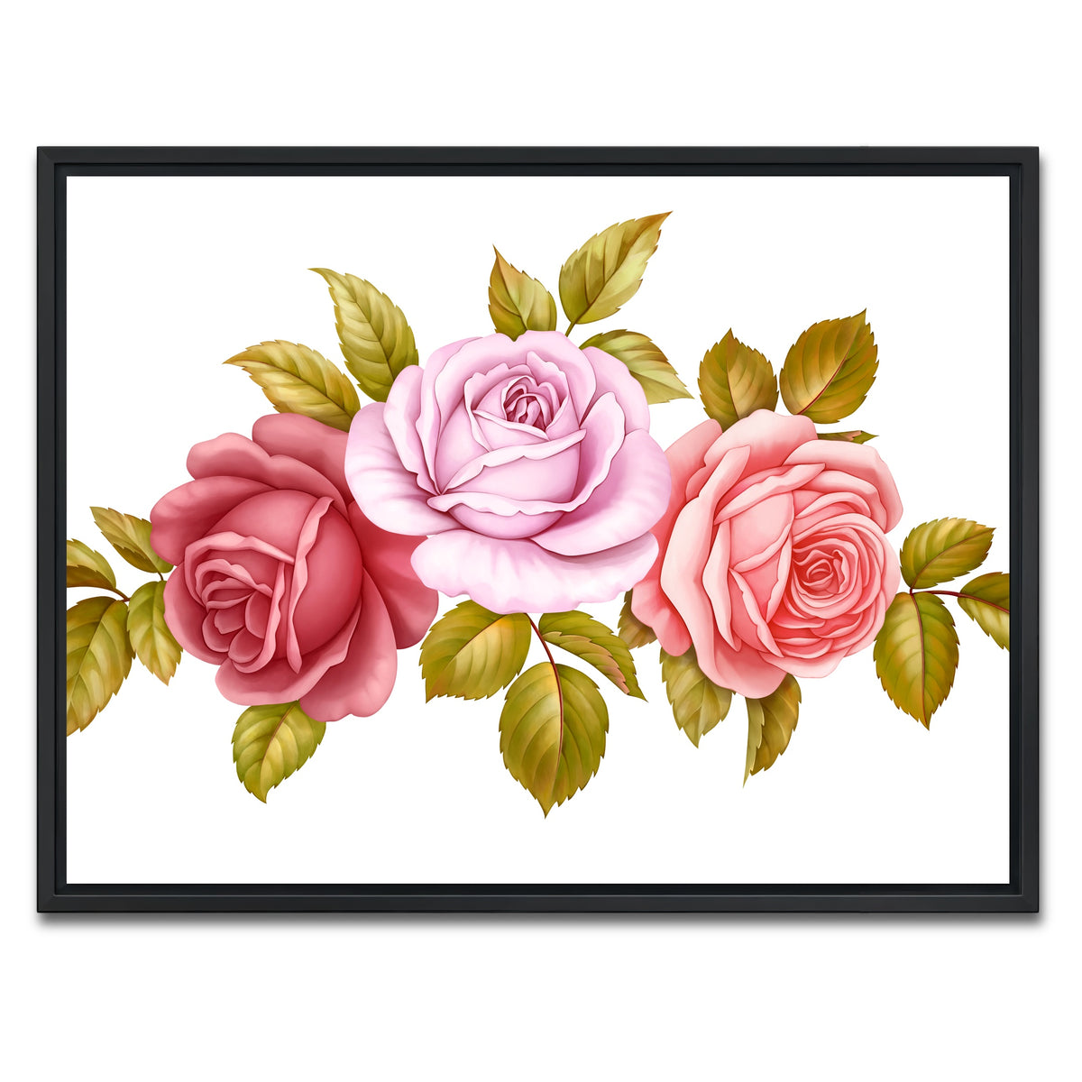 AUTO-MOCKUP WHITE | Floral Bouquet | 1 Piece | Black Framed Canvas | group=4x3
