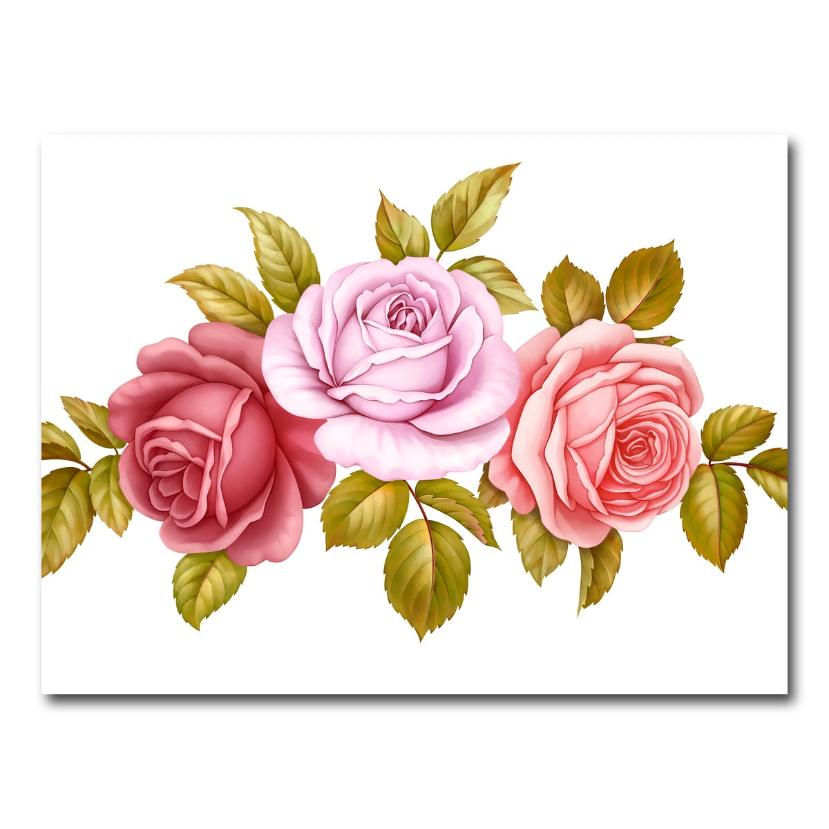 AUTO-MOCKUP WHITE | Floral Bouquet | 1 Piece | Gallery Wrap Canvas | group=4x3
