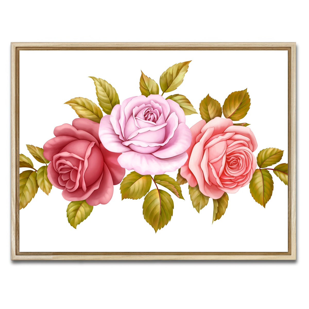 AUTO-MOCKUP WHITE | Floral Bouquet | 1 Piece | Natural Framed Canvas | group=4x3