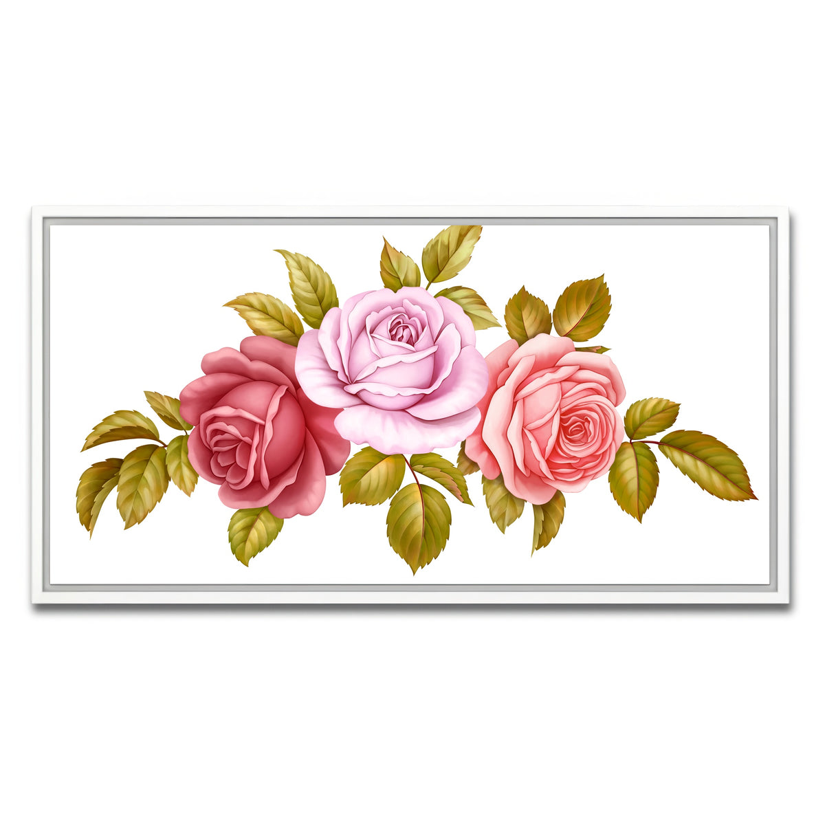 AUTO-MOCKUP WHITE | Floral Bouquet | 1 Piece | White Framed Canvas | group=2x1