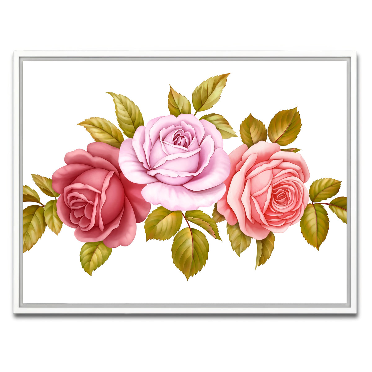 AUTO-MOCKUP WHITE | Floral Bouquet | 1 Piece | White Framed Canvas | group=4x3