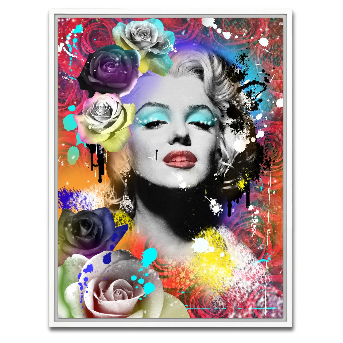 AUTO-MOCKUP WHITE | Floral Monroe | 1 Piece | White Framed Canvas | group=3x4