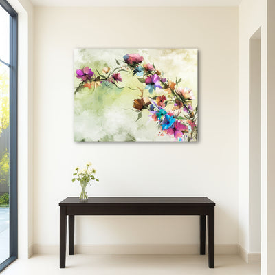 AUTO-MOCKUP ROOM | Floral oil painting