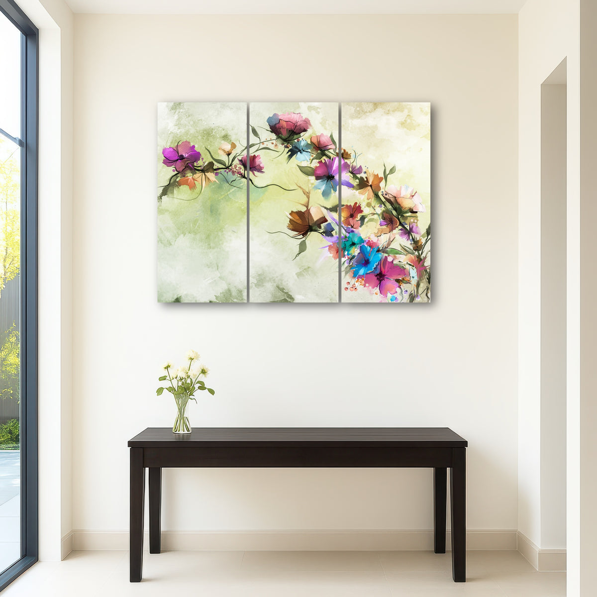 AUTO-MOCKUP ROOM | Floral oil painting