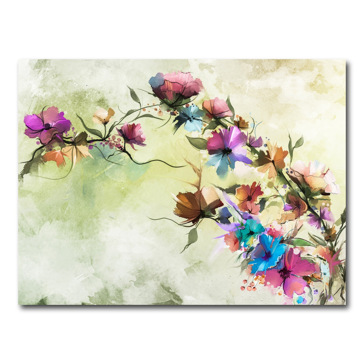 AUTO-MOCKUP WHITE | Floral oil painting | 1 Piece | Gallery Wrap Canvas | group=4x3
