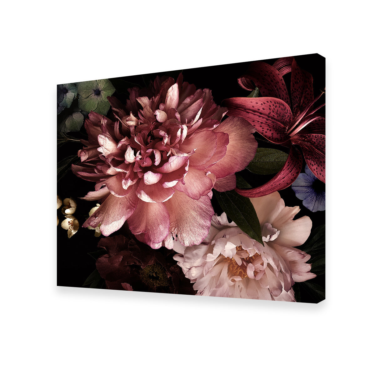 Floral on Black Wall Art