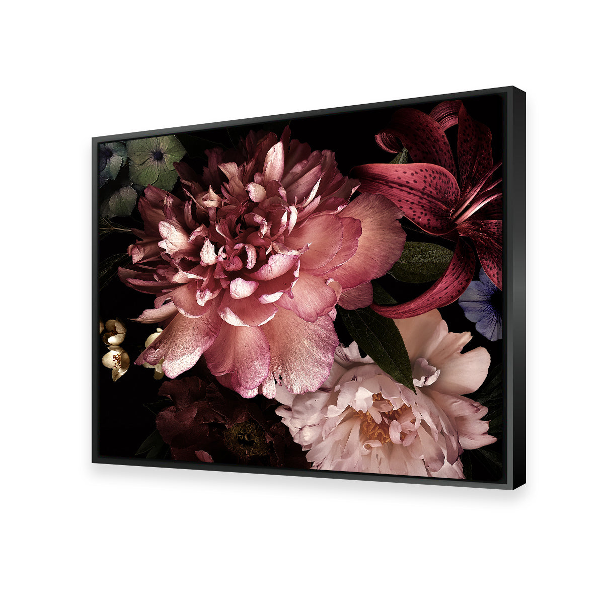 Floral on Black Wall Art