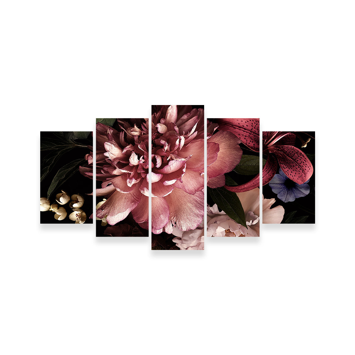 Floral on Black Wall Art