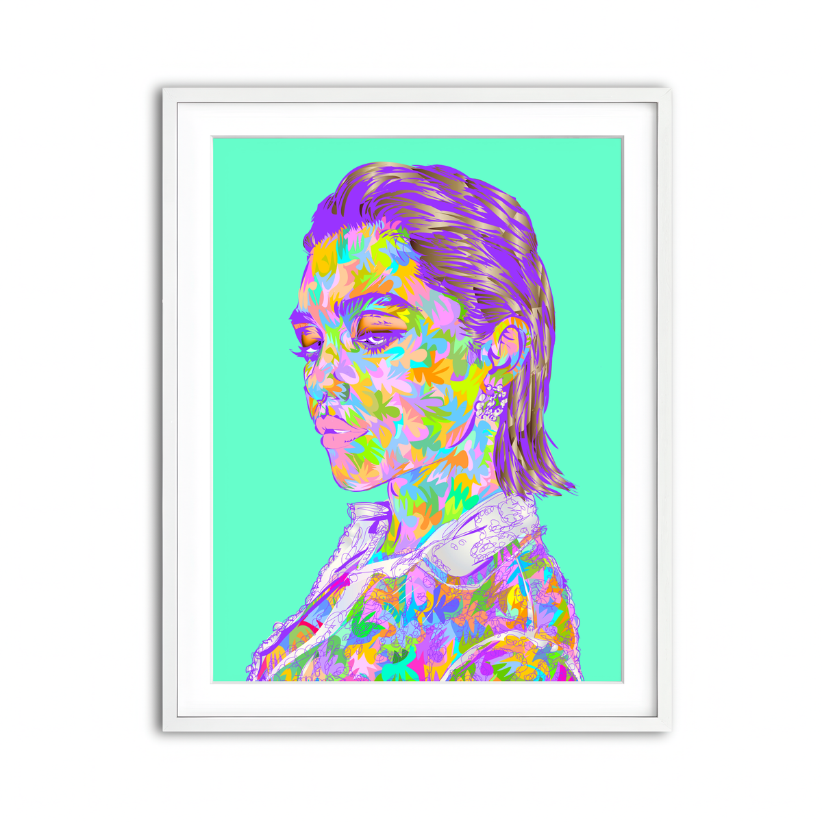 Framed Print 3x4 White