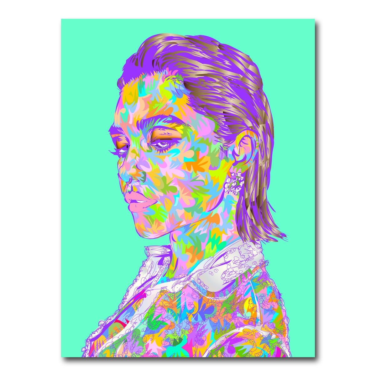 AUTO-MOCKUP WHITE | Florence Pugh | 1 Piece | Gallery Wrap Canvas | group=3x4