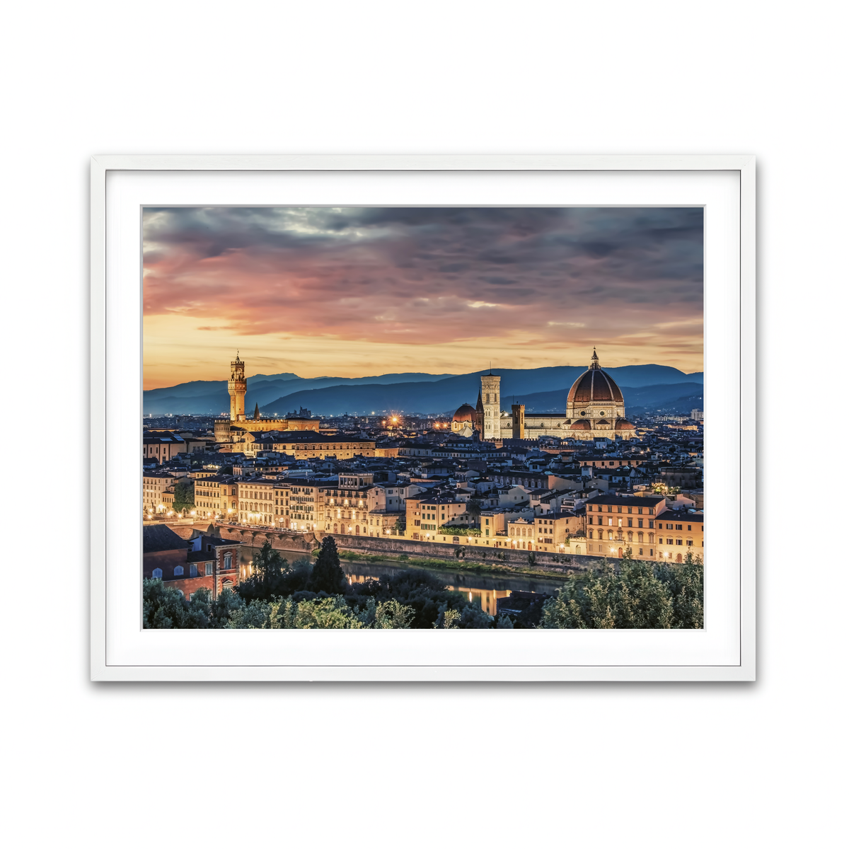 Framed Print 4x3 White