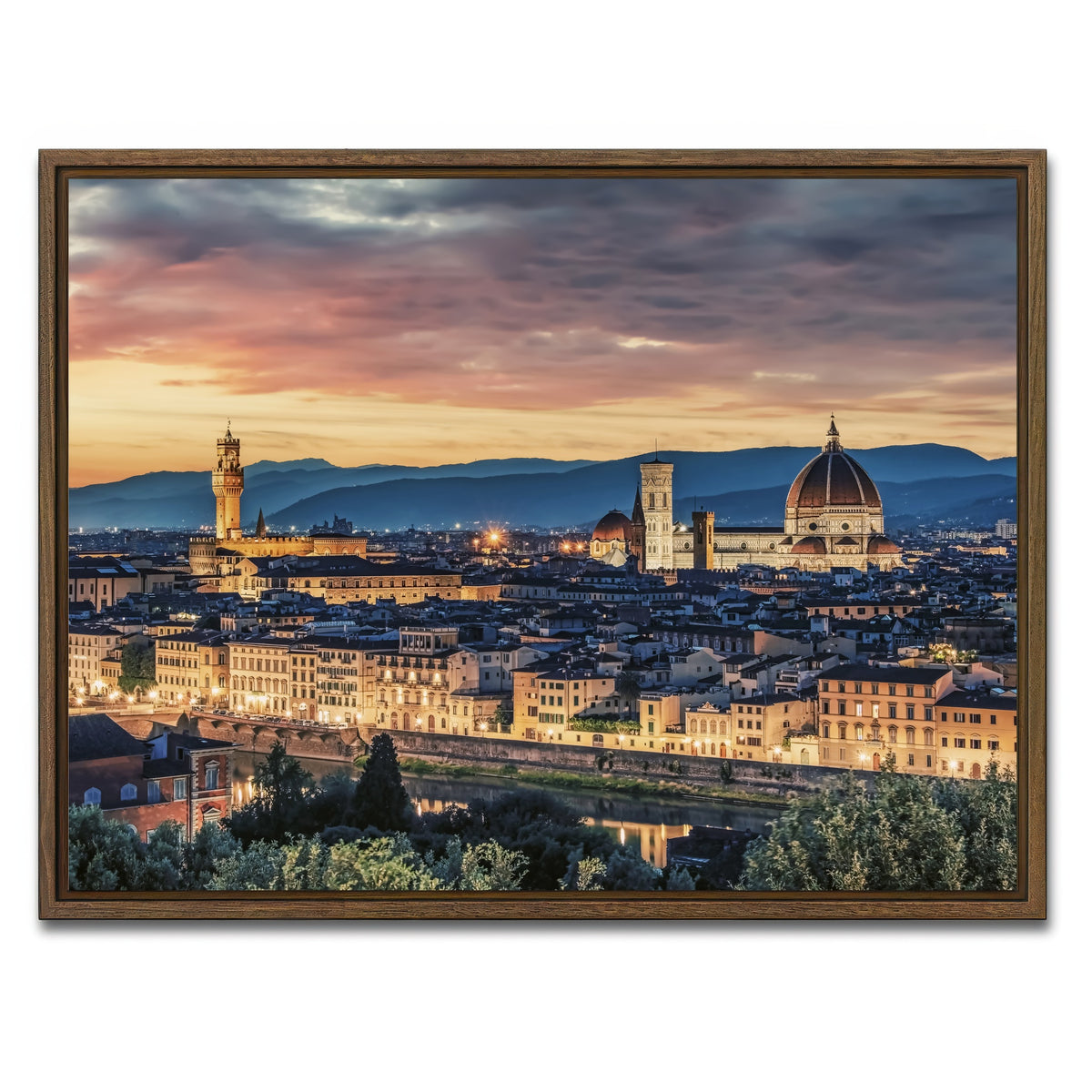 AUTO-MOCKUP WHITE | Florence | 1 Piece | Walnut Framed Canvas | group=4x3