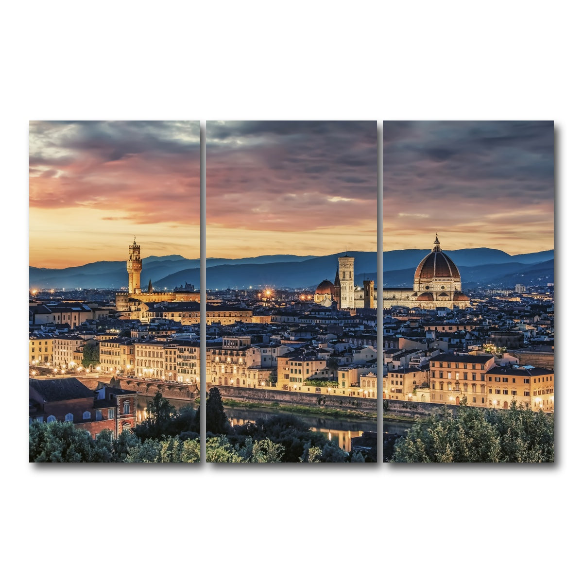 AUTO-MOCKUP WHITE | Florence | 3 Piece | Gallery Wrap Canvas | group=12x24