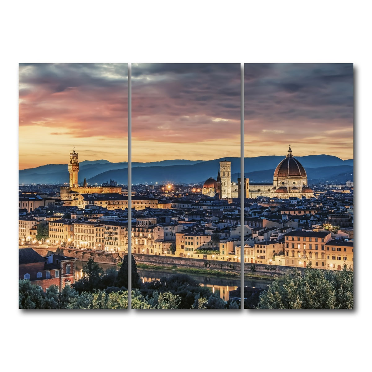 AUTO-MOCKUP WHITE | Florence | 3 Piece | Gallery Wrap Canvas | group=8x18