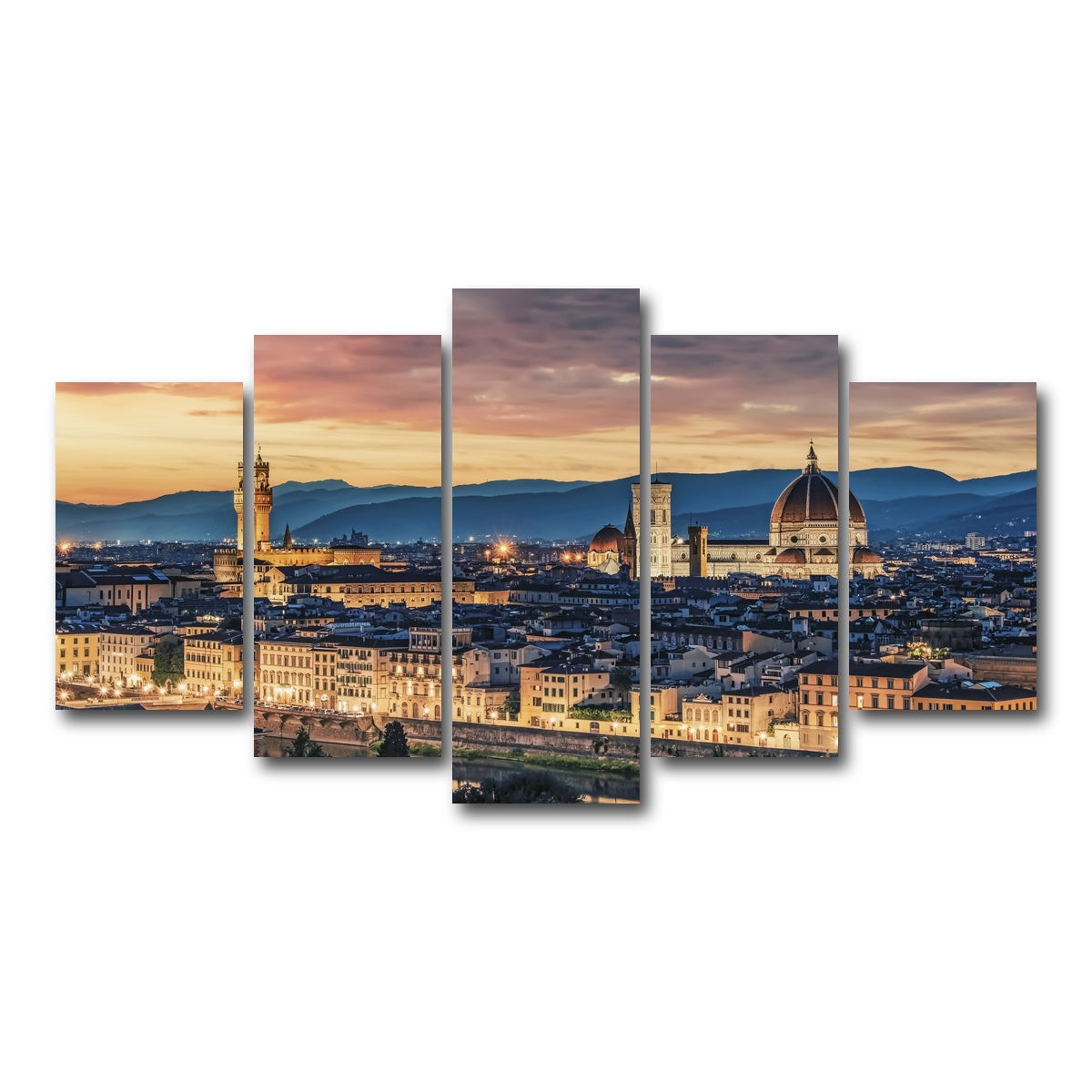 AUTO-MOCKUP WHITE | Florence | 5 Piece | Gallery Wrap Canvas | group=5_normal