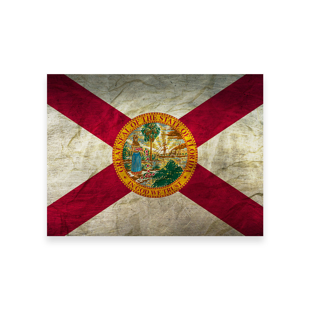 Florida Flag Grunge Wall Art