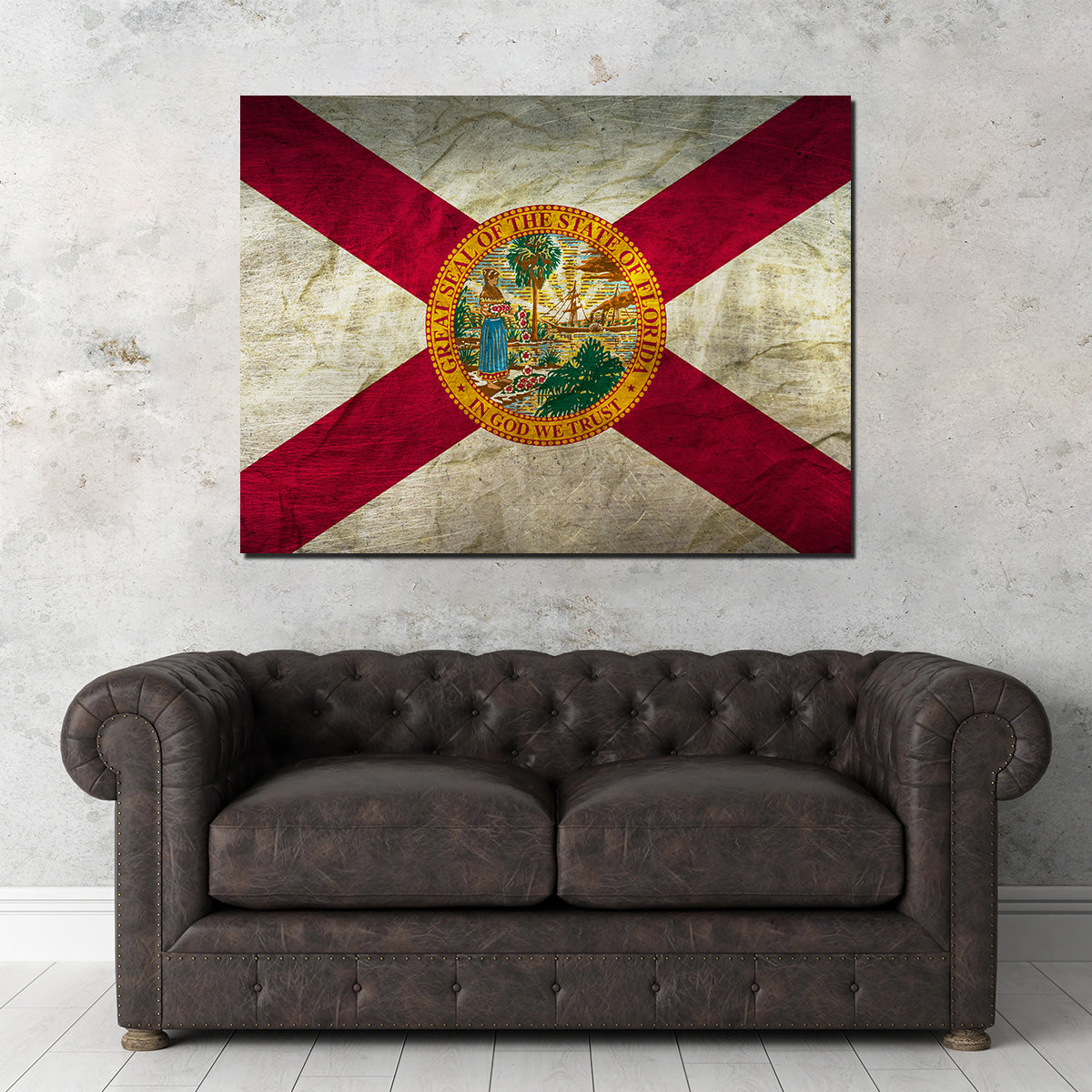 Florida Flag Grunge Wall Art