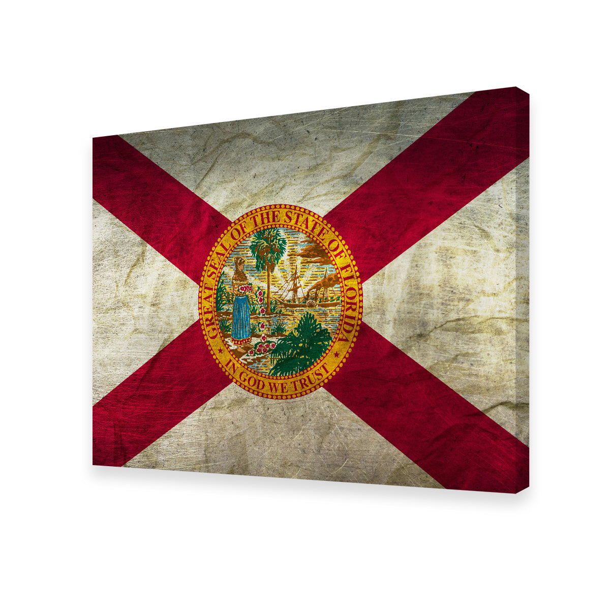 Florida Flag Grunge Wall Art