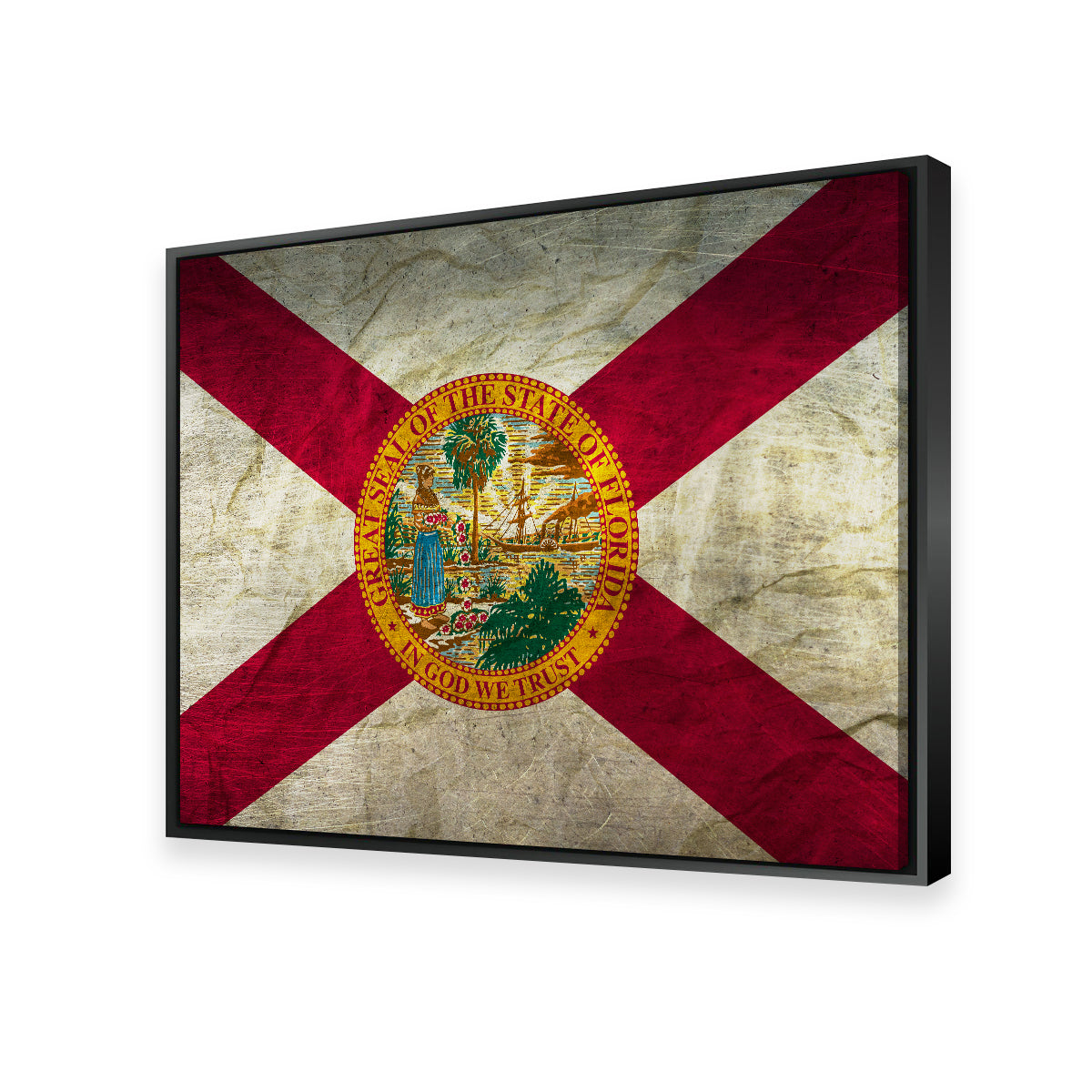 Florida Flag Grunge Wall Art