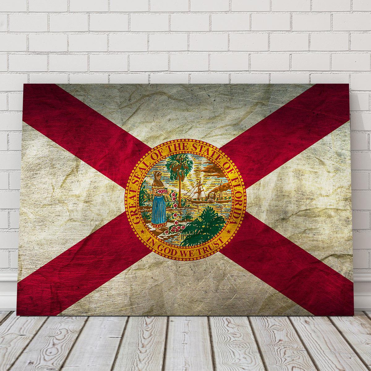 Florida Flag Grunge Wall Art
