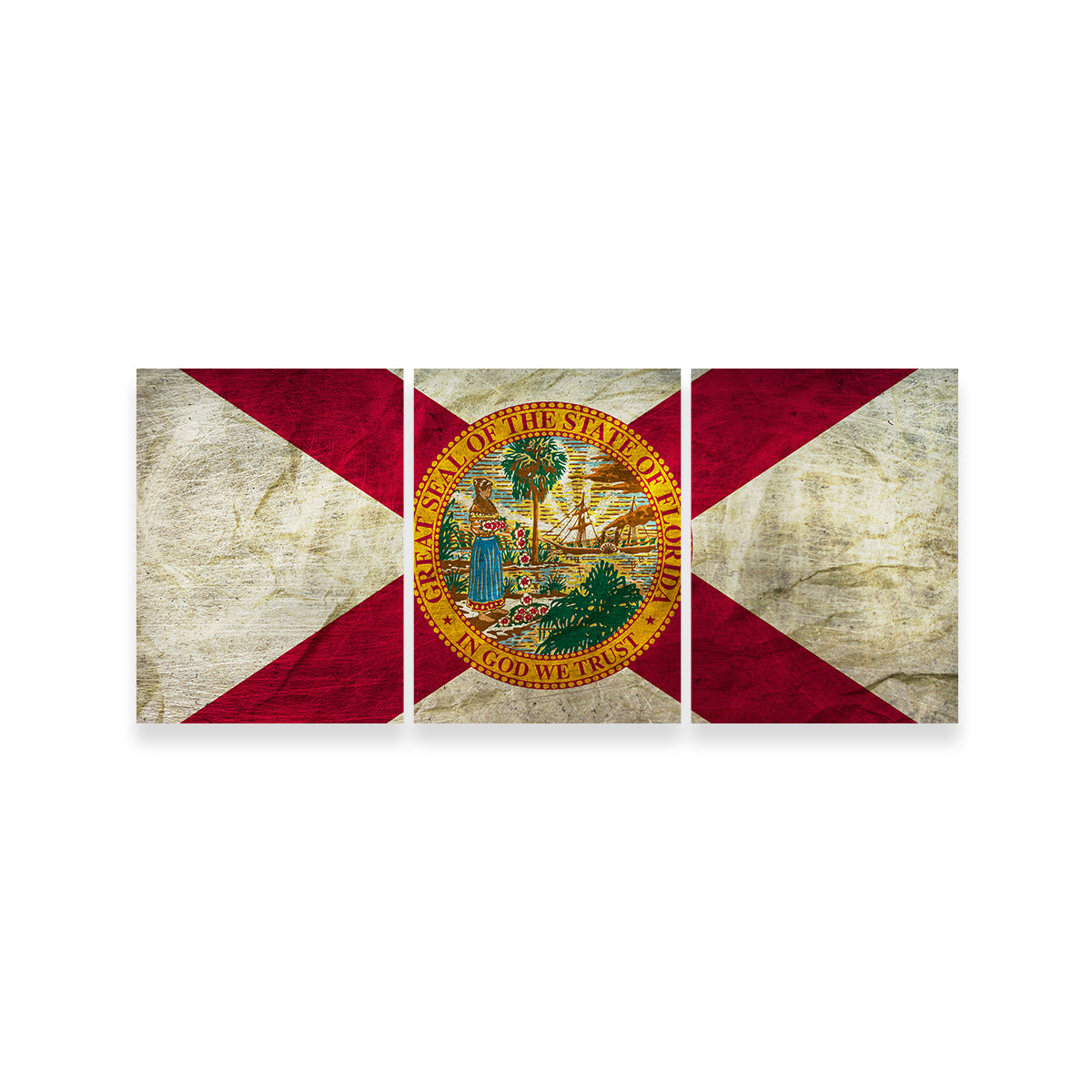 Florida Flag Grunge Wall Art