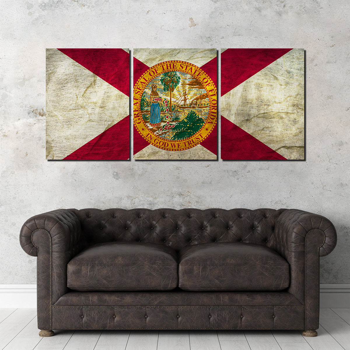 Florida Flag Grunge Wall Art