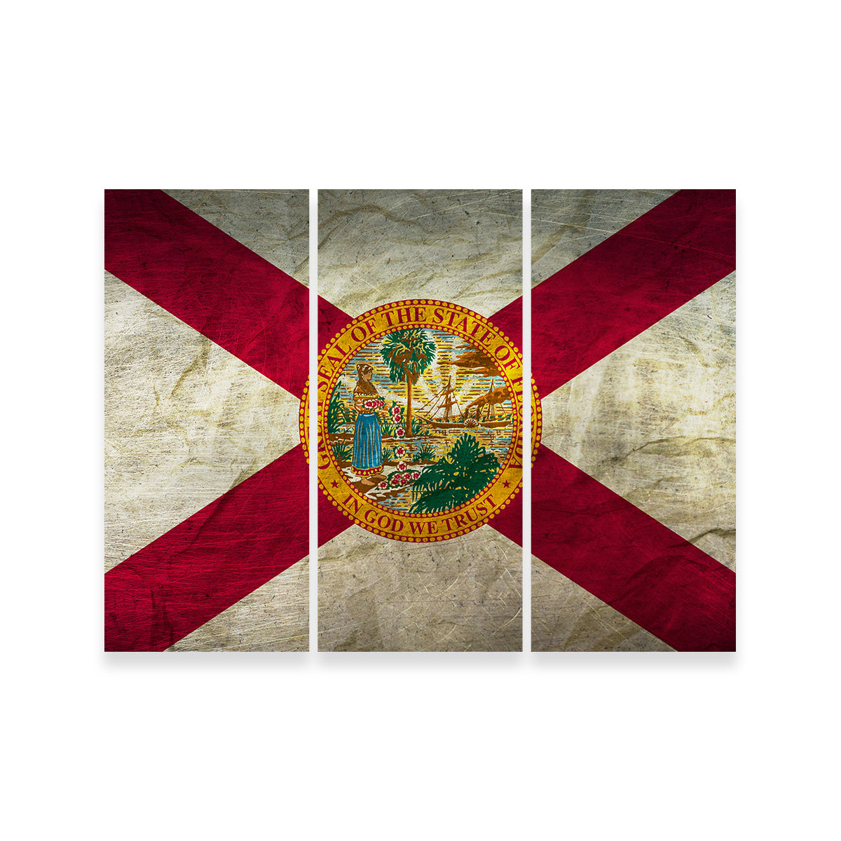 Florida Flag Grunge Wall Art