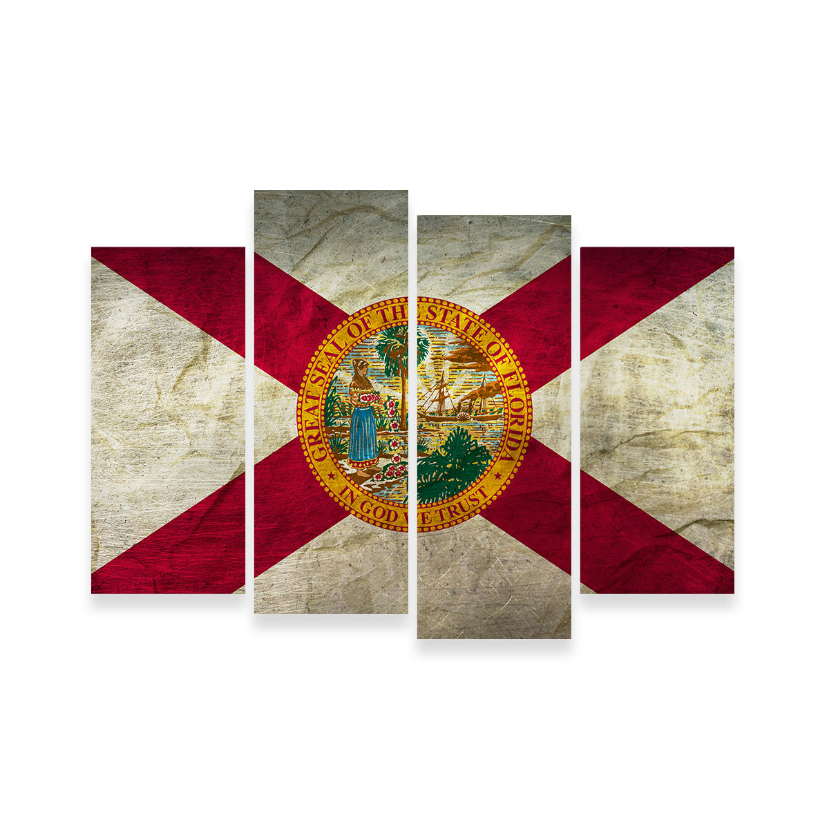 Florida Flag Grunge Wall Art