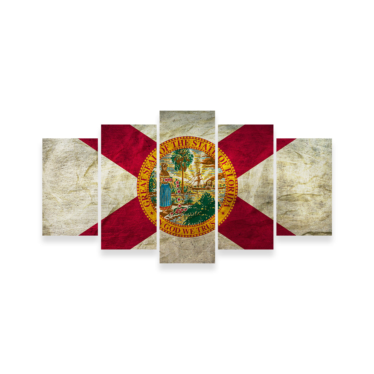 Florida Flag Grunge Wall Art
