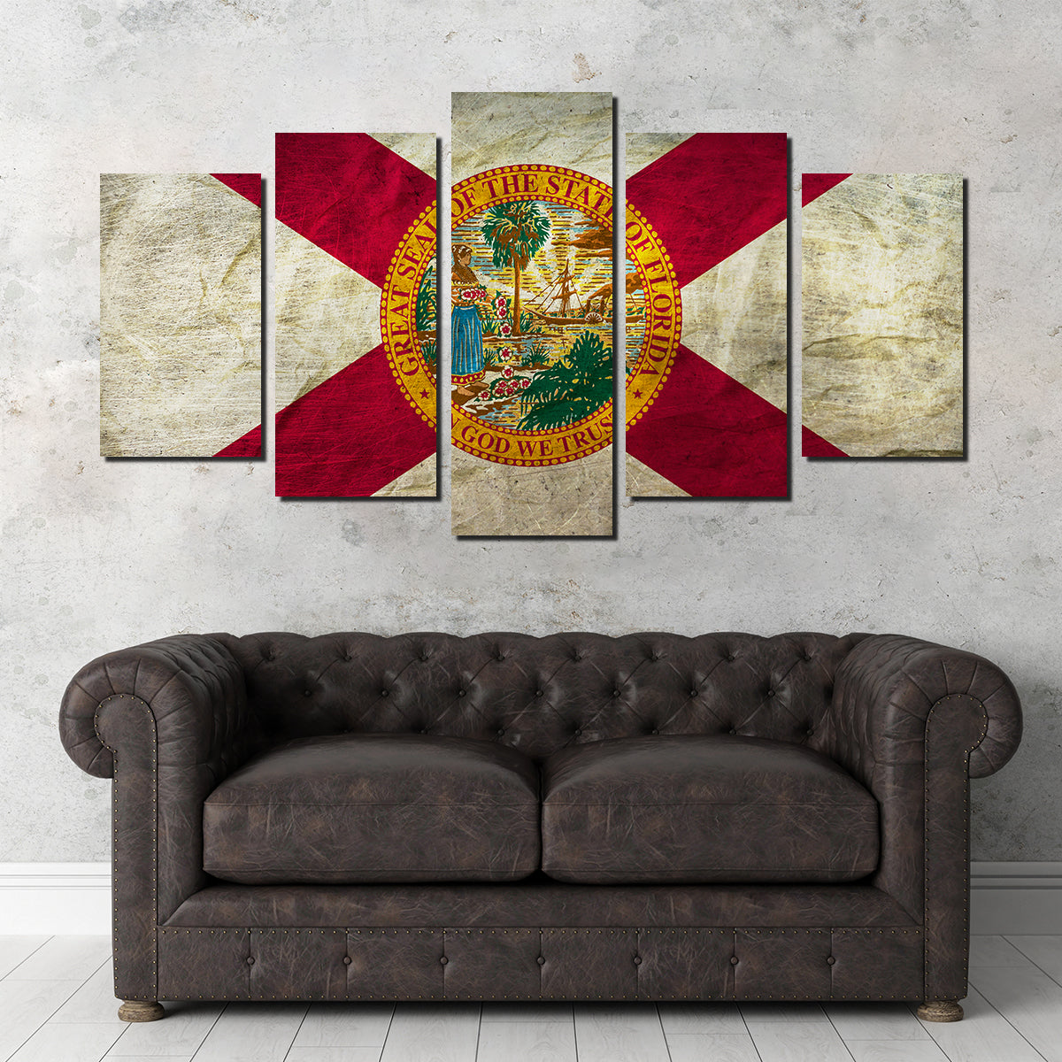 Florida Flag Grunge Wall Art