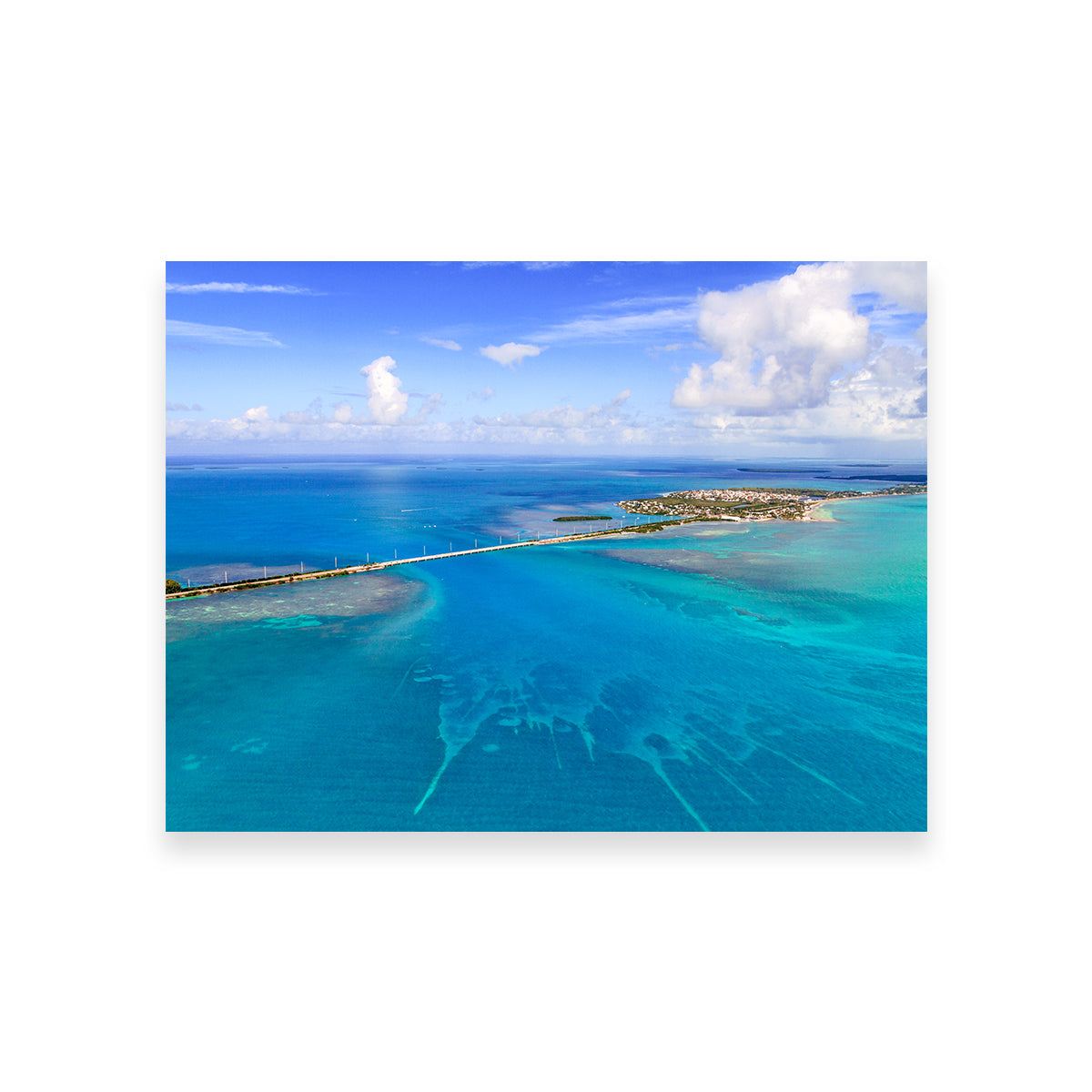 Florida Keys Aerial View with Bridge Wall Art