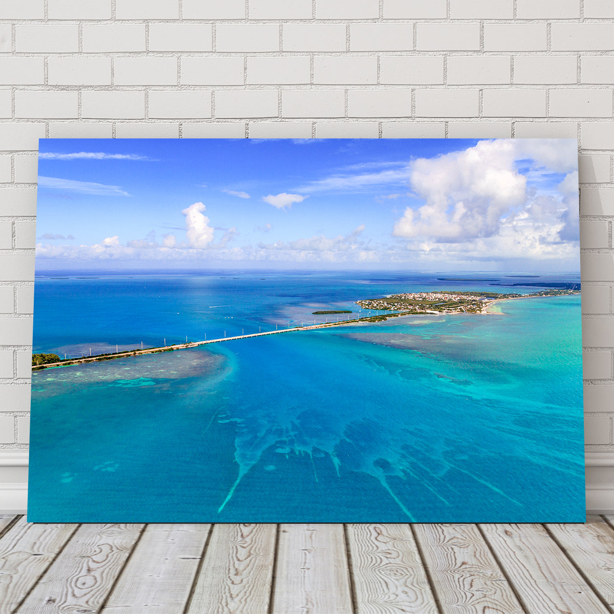 Florida Keys Aerial View with Bridge Wall Art