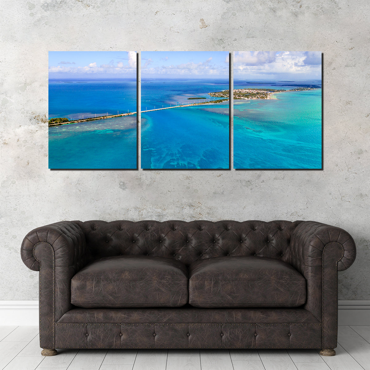 Florida Keys Aerial View with Bridge Wall Art