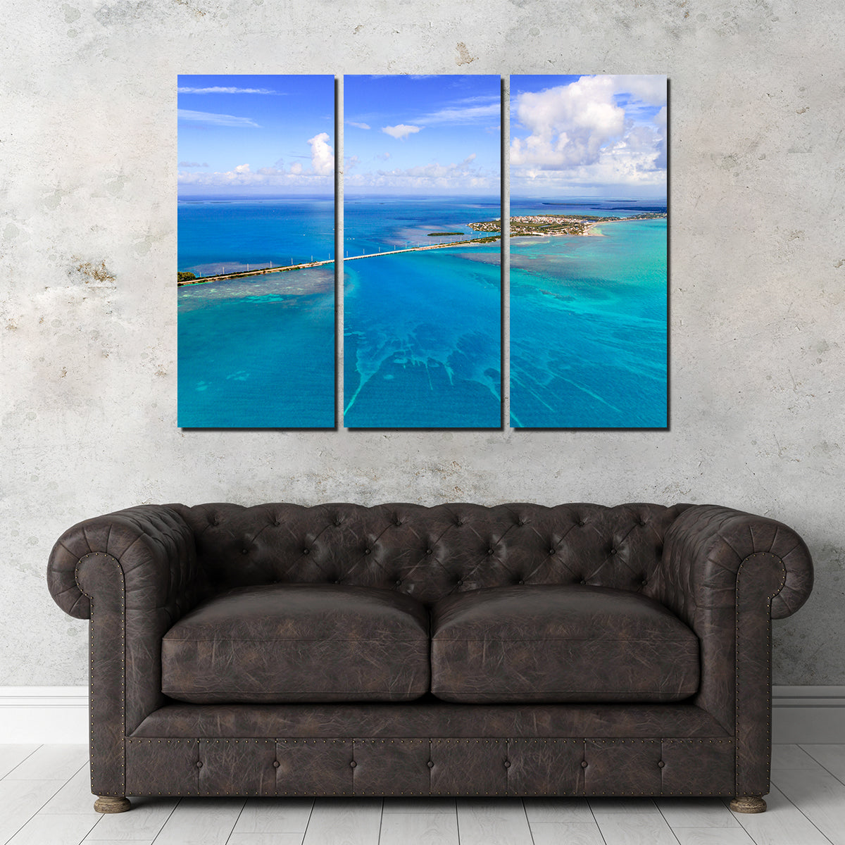 Florida Keys Aerial View with Bridge Wall Art